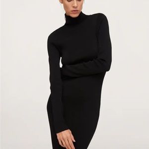 Mango open back turtleneck dress
